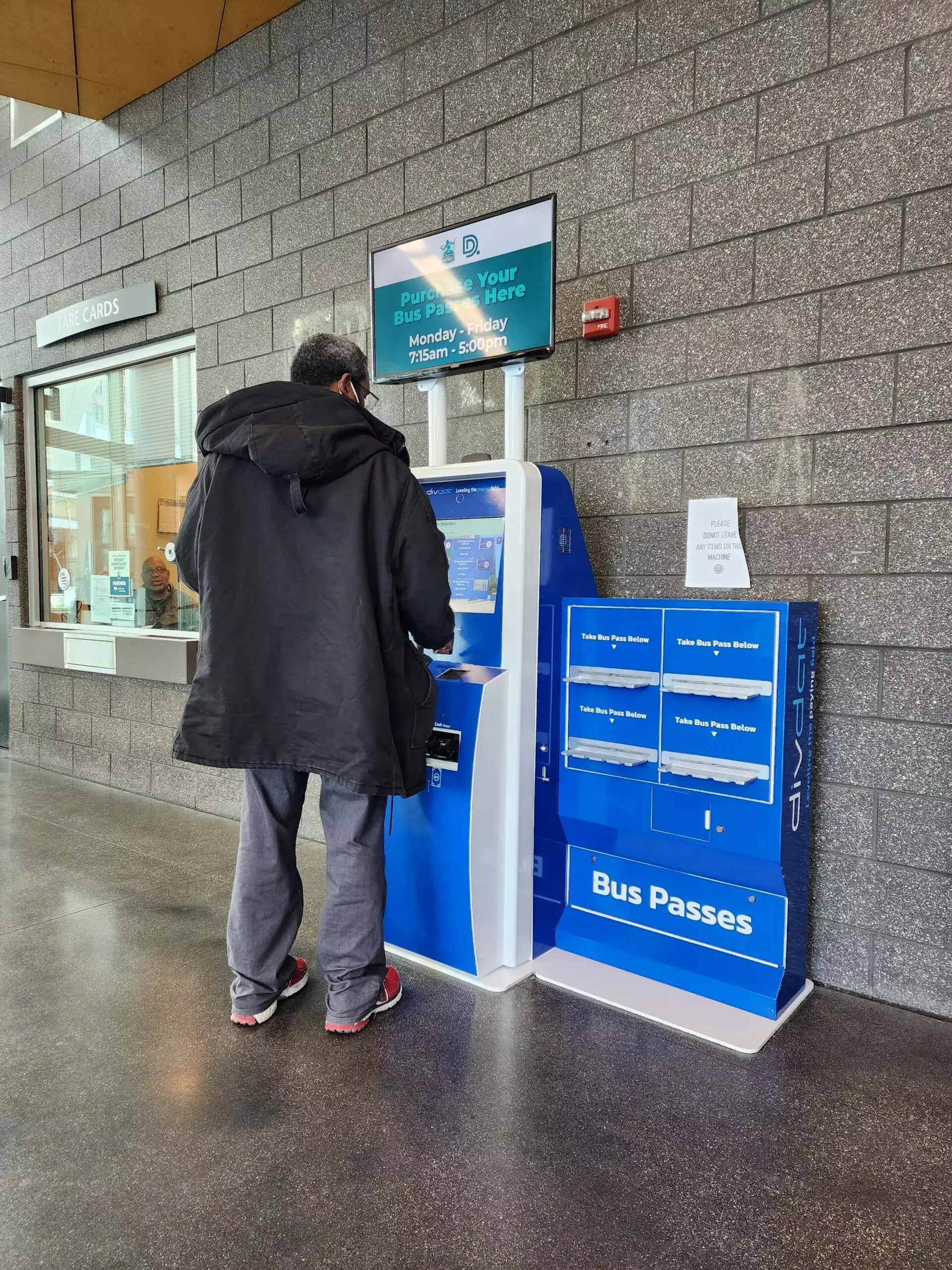 Person on ATM